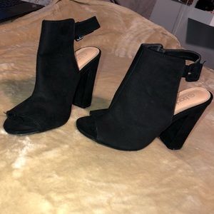 Women’s Black Boot Wedges